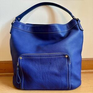 Longchamp - Violet Pebbled Leather Bucket/Shoulder Bag